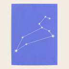 Leo Zodiac Star Constellation Line Art Periwinkle Purple Poster Gallery Image 4