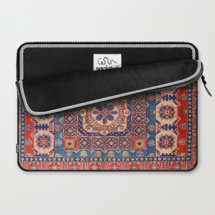 Square Bloom Kazak Handmade Rug Laptop Sleeve Gallery Image 2