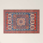 Square Bloom Kazak Handmade Rug Welcome Mat Gallery Image 1