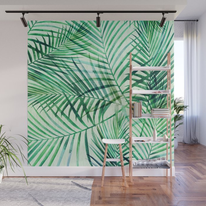 Tropical Fronds Abstract Design Wall Mural Gallery Image 1