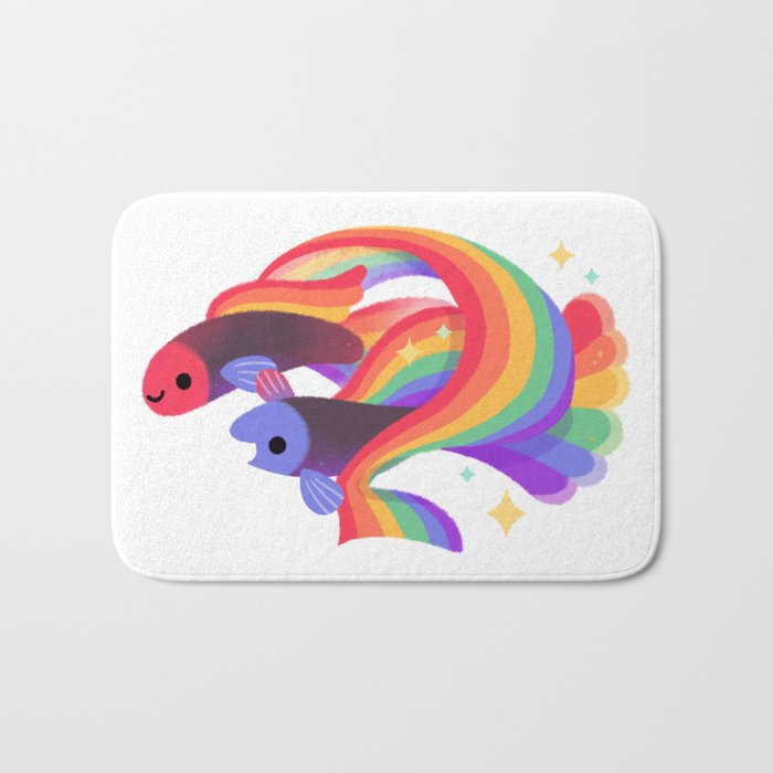 Rainbow guppy 3 Bath Mat Gallery Image 1