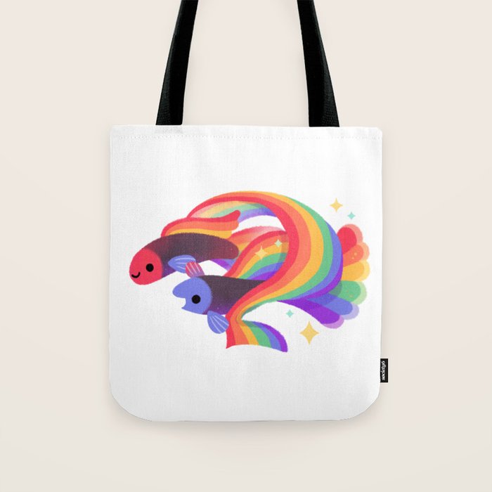Rainbow guppy 3 Tote Bag Gallery Image 1
