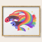 Rainbow guppy 3 Serving Tray Gallery Image 1