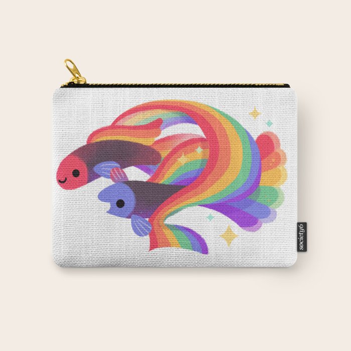 Rainbow guppy 3 Carry All Pouch Gallery Image 1