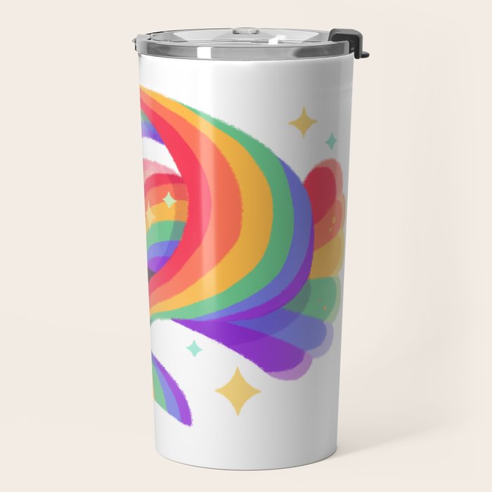 Rainbow guppy 3 Travel Mug Gallery Image 2