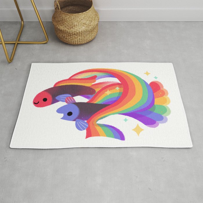 Rainbow guppy 3 Rug Gallery Image 1