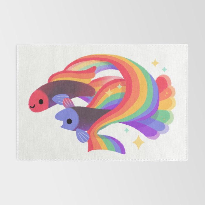 Rainbow guppy 3 Rug Gallery Image 2