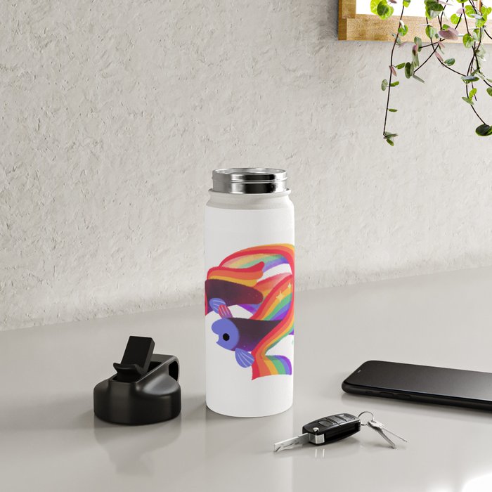 Rainbow guppy 3 Water Bottle Gallery Image 4