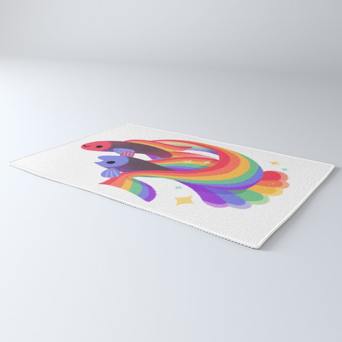 Rainbow guppy 3 Rug Gallery Image 3