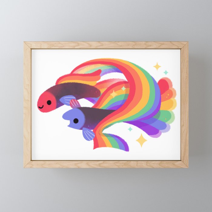 Rainbow guppy 3 Mini Art Print Gallery Image 1