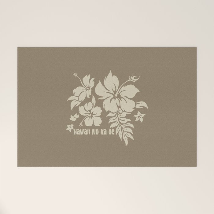 Hibiscus Pareau Hawaiian Floral Aloha Shirt Print Welcome Mat Gallery Image 1