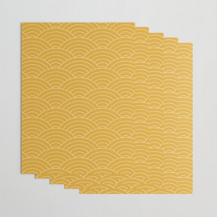 Waves (Mustard Yellow) Wrapping Paper Gallery Image 3