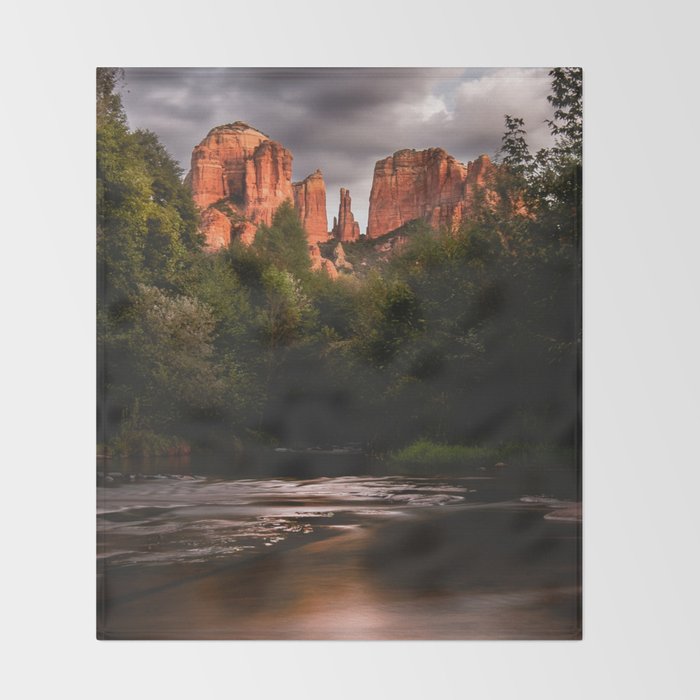 Sedona Vortex II - Chimney Rock Desert Photography Throw Blanket Gallery Image 2