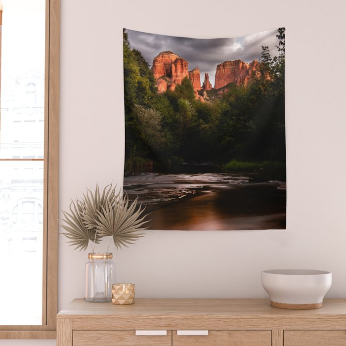 Sedona Vortex II - Chimney Rock Desert Photography Wall Tapestry Gallery Image 2