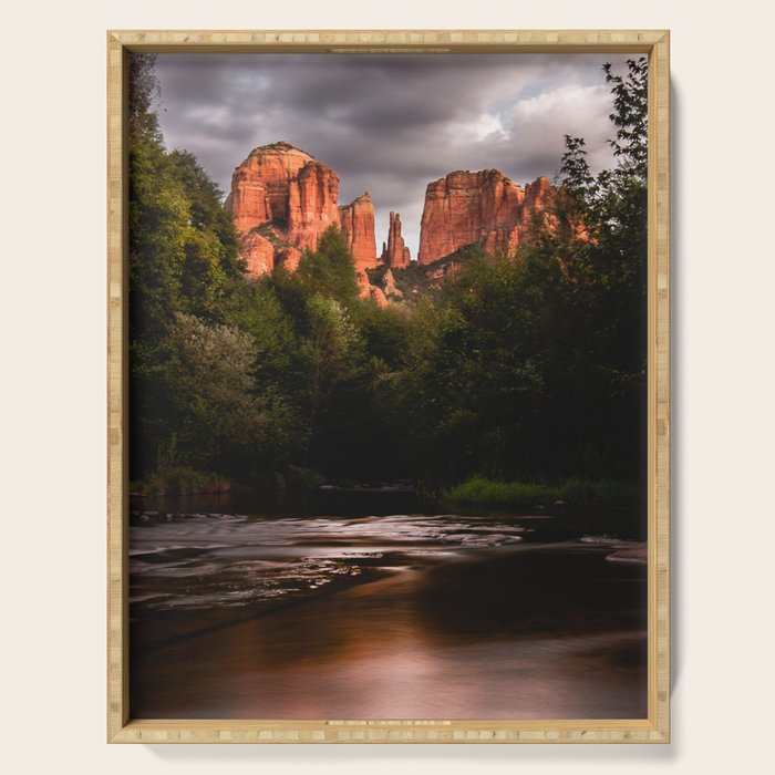 Sedona Vortex II - Chimney Rock Desert Photography Serving Tray Gallery Image 1