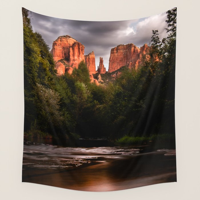 Sedona Vortex II - Chimney Rock Desert Photography Wall Tapestry Gallery Image 4