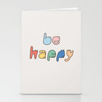 be happy cats typo Stationery Card Gallery Image 2