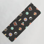 Retro cartoon sticker doodle pattern Yoga Mat Gallery Image 1