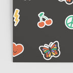 Retro cartoon sticker doodle pattern Poster Gallery Image 3