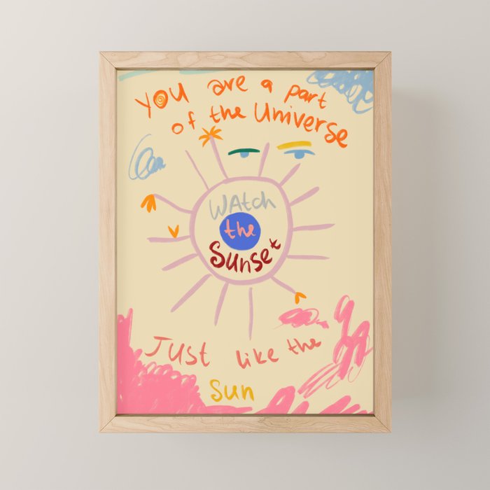 WATCH THE SUNSET Mini Art Print Gallery Image 1