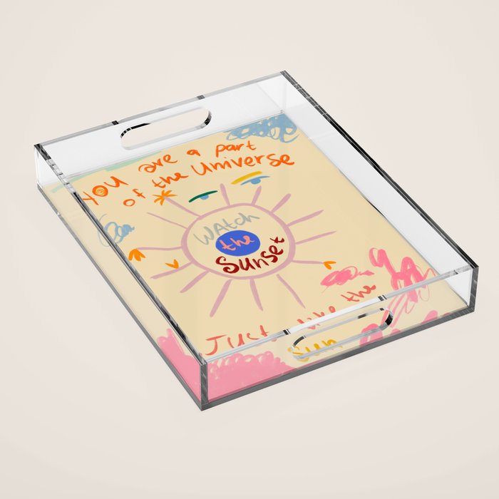 WATCH THE SUNSET Acrylic Tray Gallery Image 1