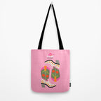 Cowgirl boots - 'Booty-licious' pun in pink Tote Bag Gallery Image 2