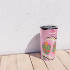 Cowgirl boots - 'Booty-licious' pun in pink Travel Mug Gallery Image 4