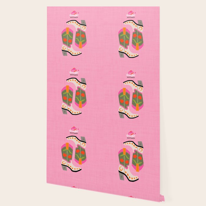 Cowgirl boots - 'Booty-licious' pun in pink Wallpaper Gallery Image 2