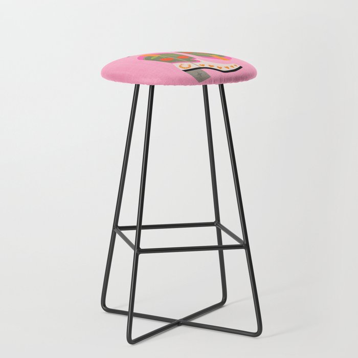 Cowgirl boots - 'Booty-licious' pun in pink Stool Gallery Image 1
