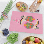Cowgirl boots - 'Booty-licious' pun in pink Cutting Board Gallery Image 2
