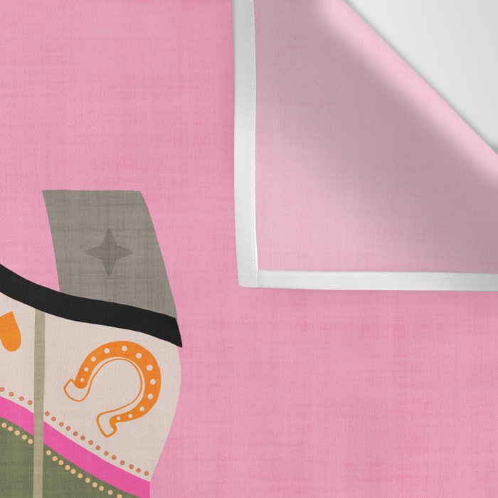 Cowgirl boots - 'Booty-licious' pun in pink Wall Tapestry Gallery Image 3
