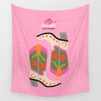 Cowgirl boots - 'Booty-licious' pun in pink Wall Tapestry Gallery Image 4
