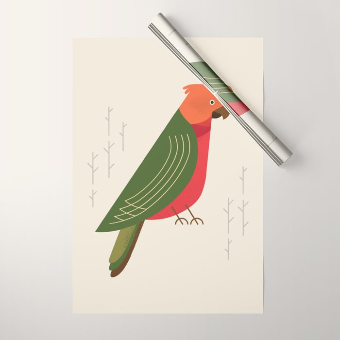 Australian King Parrot, Bird of Australia Wrapping Paper Gallery Image 1