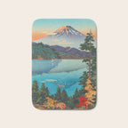Tsuchiya Koitsu Vintage Japanese Woodblock Print Fall Autumn Mount Fuji Bath Mat Gallery Image 1