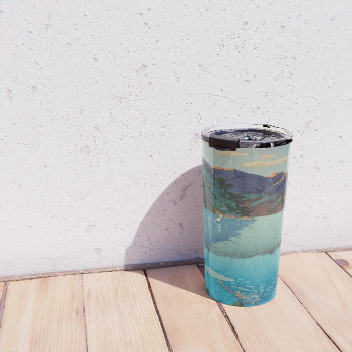 Tsuchiya Koitsu Vintage Japanese Woodblock Print Fall Autumn Mount Fuji Travel Mug Gallery Image 4