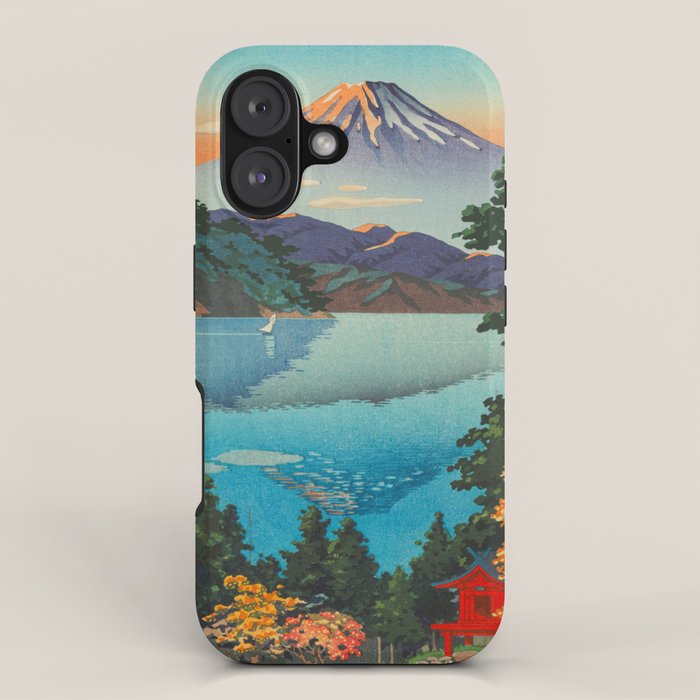 Tsuchiya Koitsu Vintage Japanese Woodblock Print Fall Autumn Mount Fuji iPhone Case Gallery Image 1