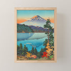 Tsuchiya Koitsu Vintage Japanese Woodblock Print Fall Autumn Mount Fuji Mini Art Print Gallery Image 1