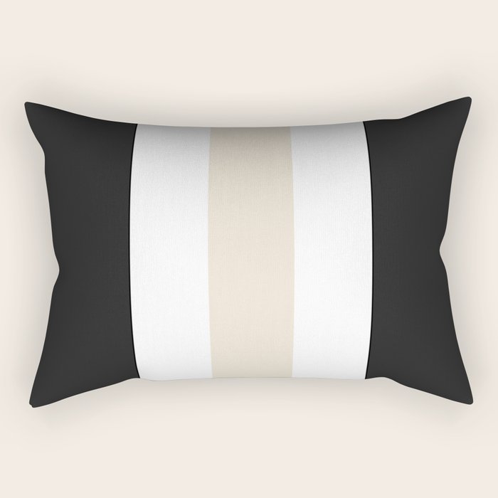 Accent (Black & Cream) Rectangular Pillow Gallery Image 2