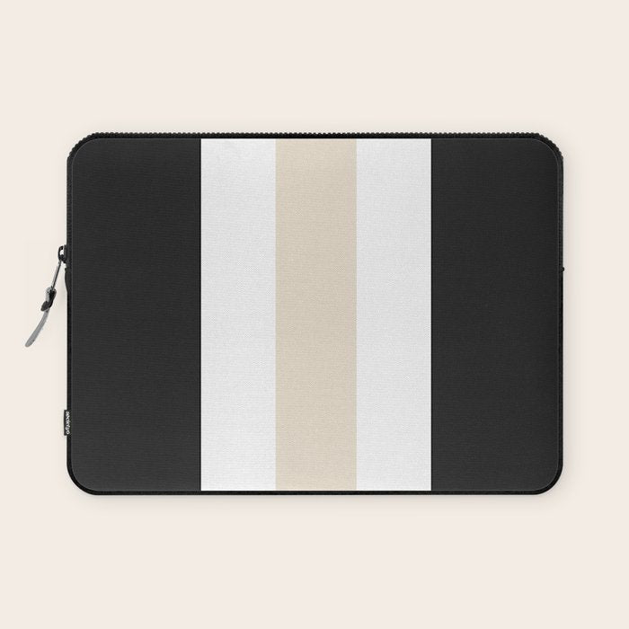 Accent (Black & Cream) Laptop Sleeve Gallery Image 1