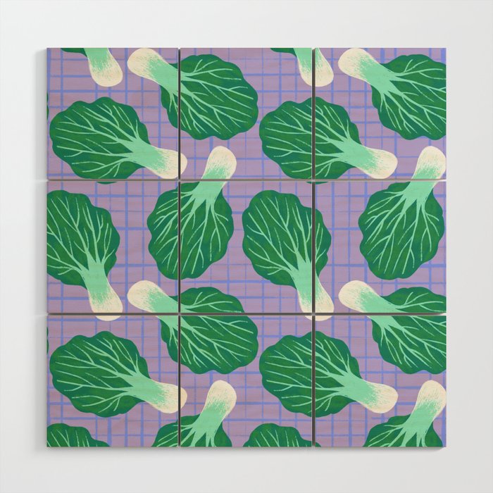 Bokchoy Pattern Wood Wall Art Gallery Image 1