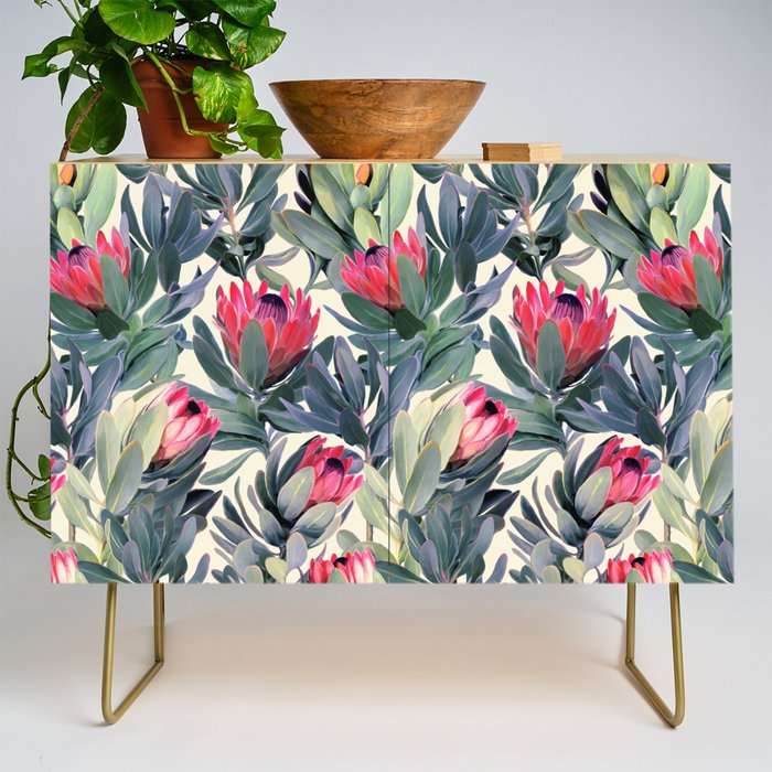 Painted Protea Pattern Credenza Gallery Image 1