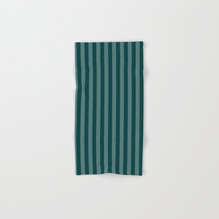 Dark Teal Thin Vertical Stripes Bath Towel Gallery Image 1