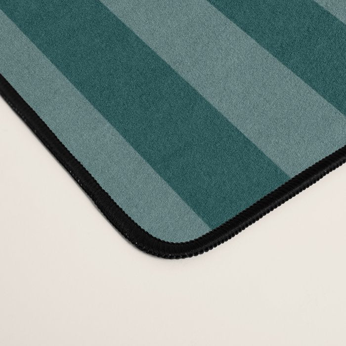 Dark Teal Thin Vertical Stripes Desk Mat Gallery Image 4