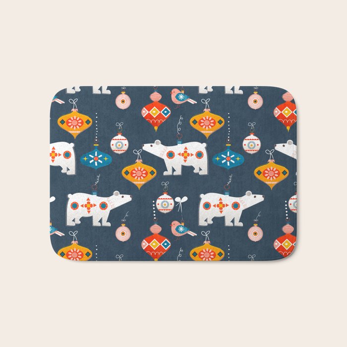Christmas Retro decorations no2 Bath Mat Gallery Image 1
