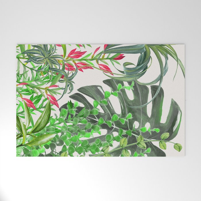 Watercolor Plants III Welcome Mat Gallery Image 1