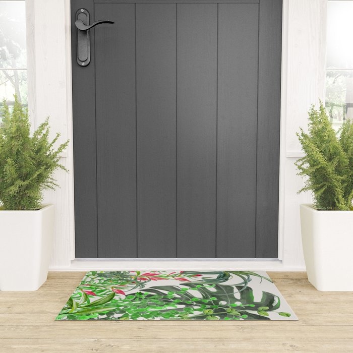 Watercolor Plants III Welcome Mat Gallery Image 3
