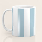 Large Baby Blue and White Vertical Cabana Tent Stripes Coffee Mug Gallery Image 3