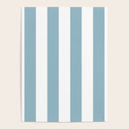 Large Baby Blue and White Vertical Cabana Tent Stripes Poster Gallery Image 4
