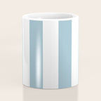 Large Baby Blue and White Vertical Cabana Tent Stripes Coffee Mug Gallery Image 4