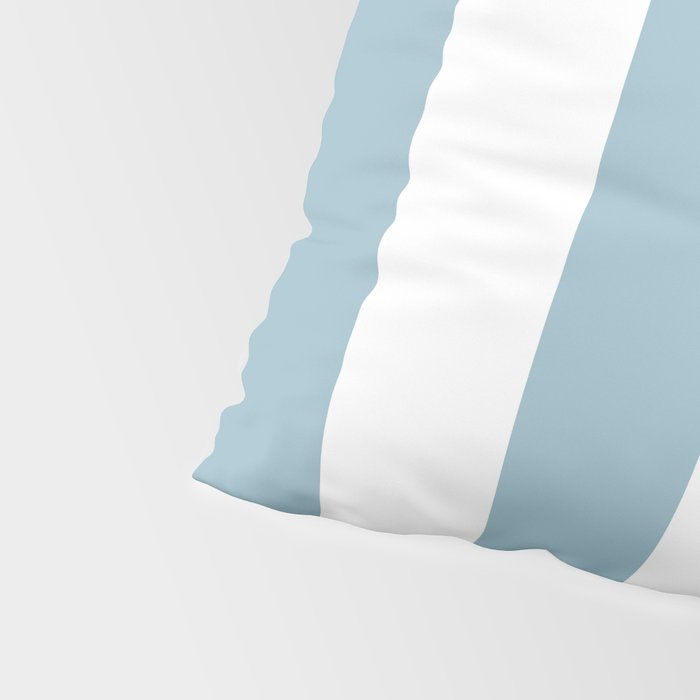 Large Baby Blue and White Vertical Cabana Tent Stripes Pillow Sham Gallery Image 4